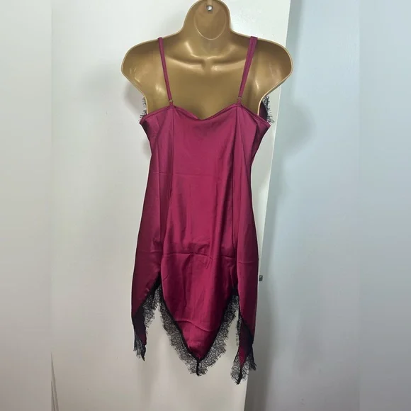 Kill Star Blood Red Fatal Farewell Slip Dress & Devils Lullaby Satin Robe NWT S
